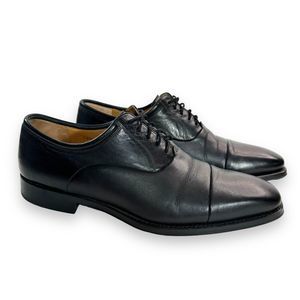 Magnanni Dress Shoes Mens Size 9 D Federico Oxford Cap Toe Black Leather 12654